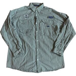 Men’s Columbia PFG Bonehead Green CSU Colorado State Long Sleeve Shirt Large